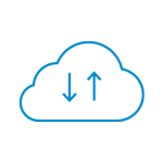 Icon cloud upload download