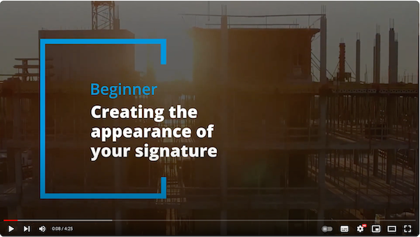 Creating appearence of signature